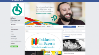 Die Facebookseite der Stiftung Pfennigparade