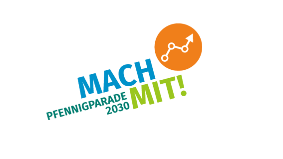 Logo Pfennigparade 2030 Mach mit!