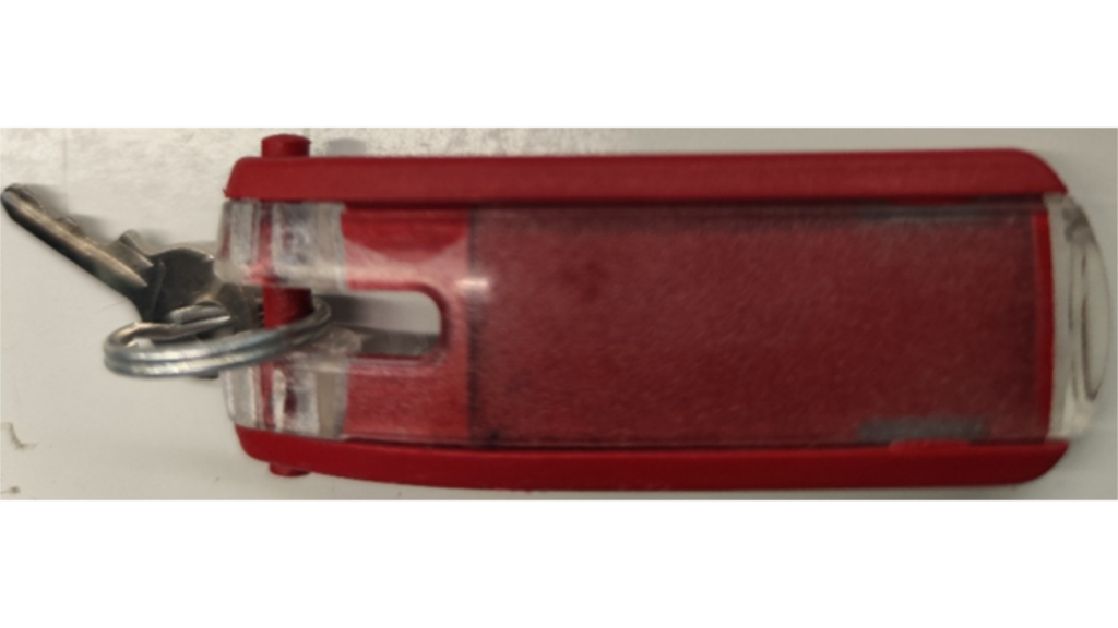 roter Schlüsselanhänger
